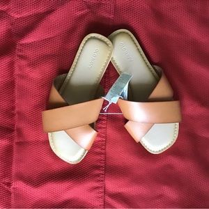 Brand New Tan Old Navy Slides
